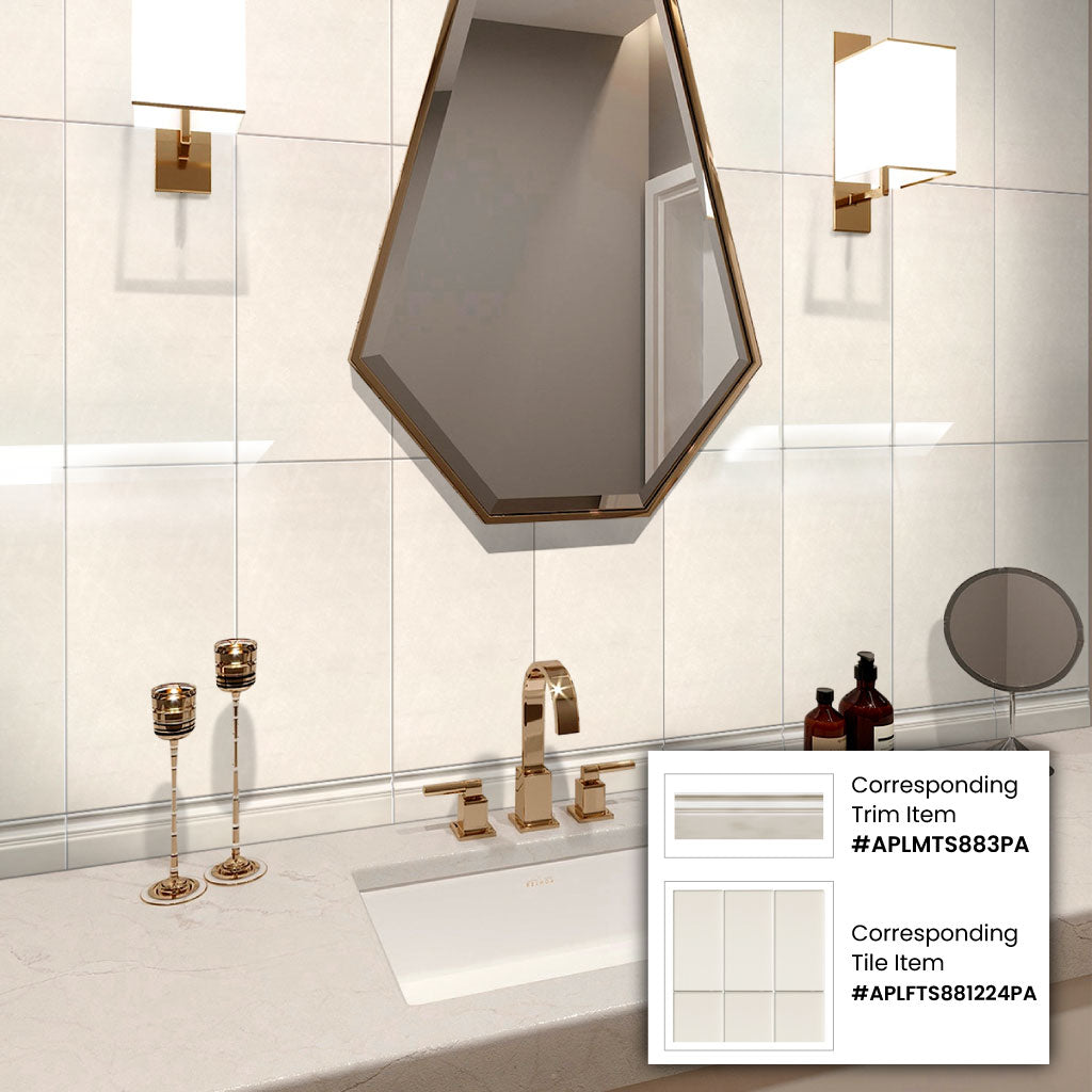 Apollo Tile 10 Pack 4-in W x 12-in L Marble Polished Baseboard Tile Trim (3.33 Sq ft/case), image size:1024x1024