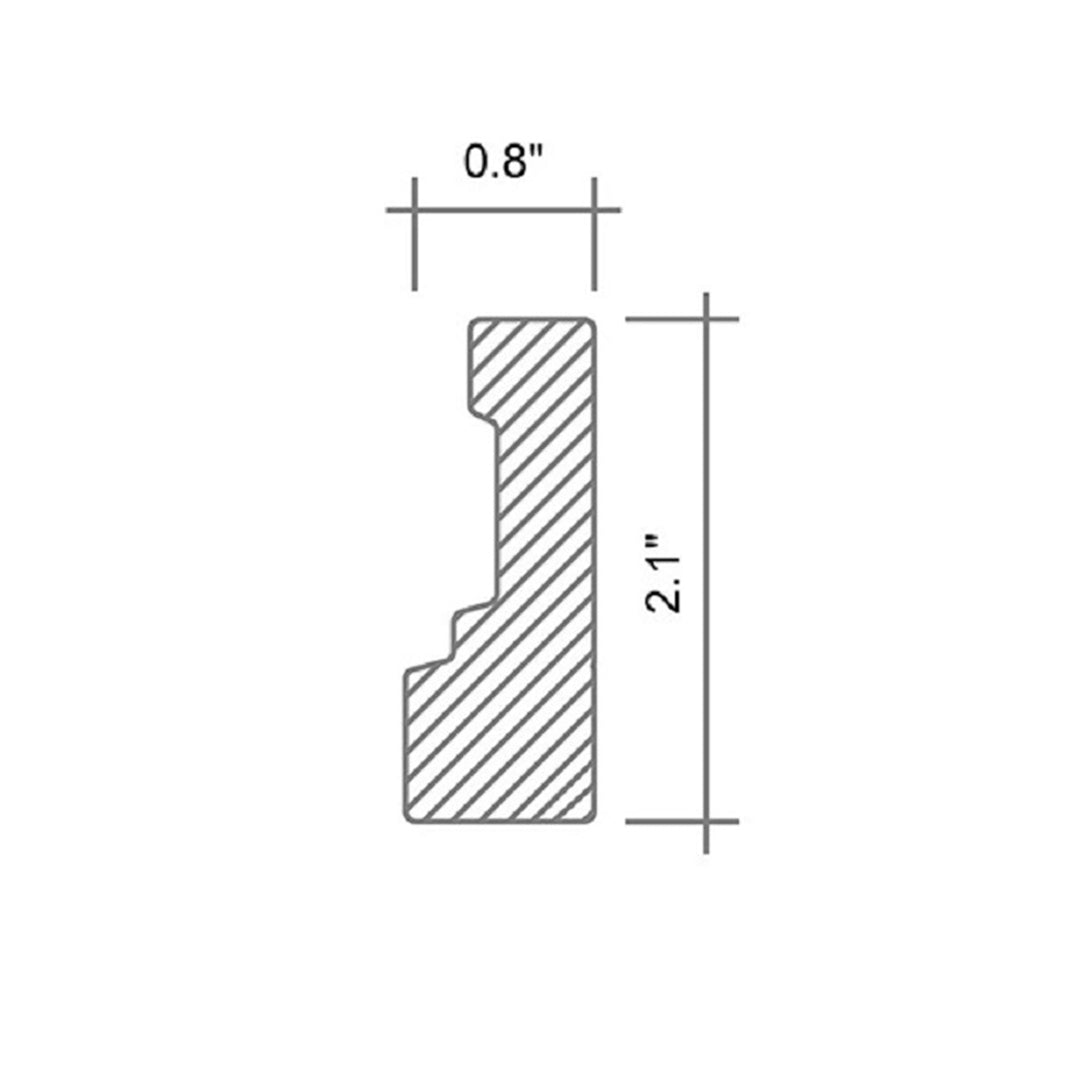 Snow White 2x12 Polished Marble Chair Rail Tile Trim (10 pack, 1.667 sq ft/case) - Sample
