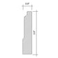 Snow White 4x12 Polished Marble Baseboard Tile Trim (10 pack, 3.33 sq ft/case) - Sample