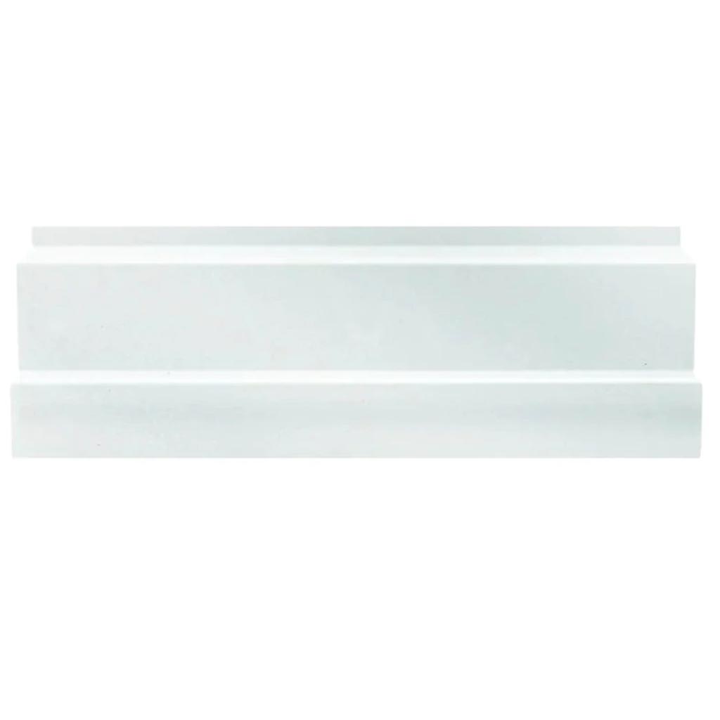 Snow White 4x12 Polished Marble Baseboard Tile Trim (10 pack, 3.33 sq ft/case) - Sample