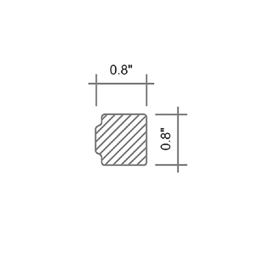 Black 0.8x12 Honed Marble Pencil Tile Trim (10 pack, 0.667 sq ft/case) - Sample