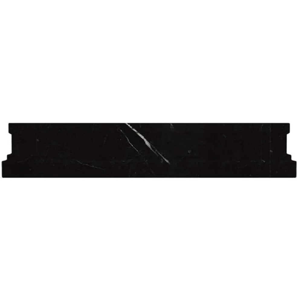 10 pack Black 2-in W x 12-in L Best Quality Marble Polished Chair Rail Tile Trim (1.67 Sq ft/case) - Sample