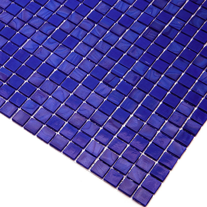 Royal Blue 12x12 Glossy Uniform Square Glass Mosaic Tile (20 pack, 18.69 sq ft/case) - Sample