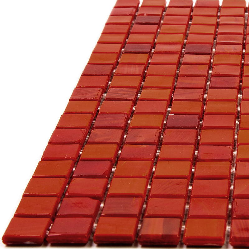 20-pack Skosh 11.6 in. x 11.6 in. Glossy Rose Red Glass Mosaic Wall and Floor Tile (18.69 sq. ft./case)