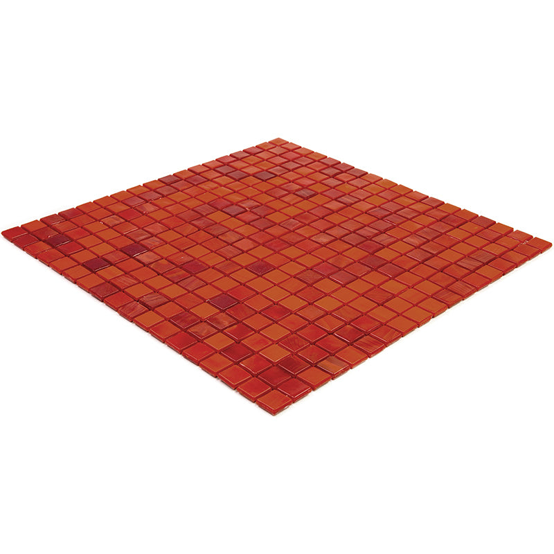 20-pack Skosh 11.6 in. x 11.6 in. Glossy Rose Red Glass Mosaic Wall and Floor Tile (18.69 sq. ft./case)