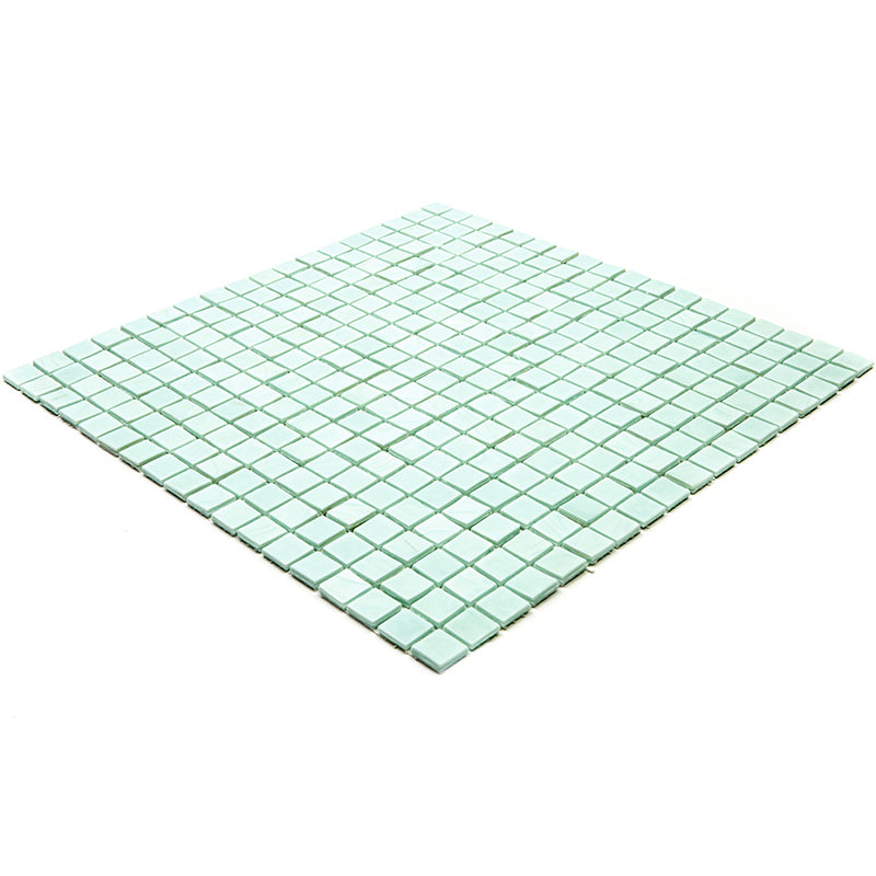 20-pack Skosh 11.6 in. x 11.6 in. Glossy Light Blue-Green Glass Mosaic Wall and Floor Tile (18.69 sq ft/case)