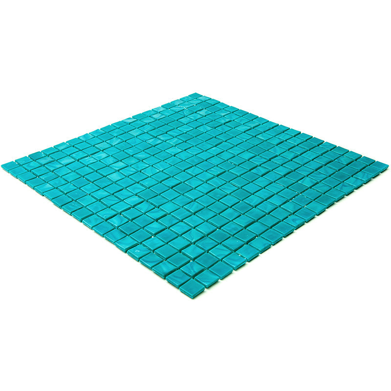 Dark Blue-Green 12x12 Glossy Uniform Square Glass Mosaic Tile (20 pack, 18.69 sq ft/case) - Sample