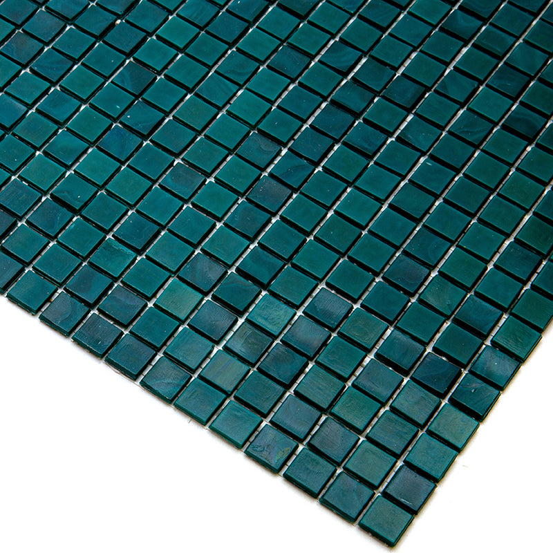 20-pack Skosh 11.6 in. x 11.6 in. Glossy Dark Green Glass Mosaic Wall and Floor Tile (18.69 sq ft/case)