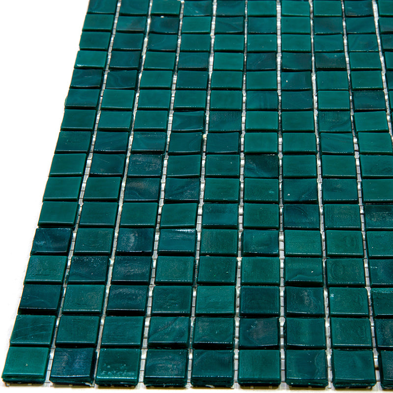 20-pack Skosh 11.6 in. x 11.6 in. Glossy Dark Green Glass Mosaic Wall and Floor Tile (18.69 sq ft/case)