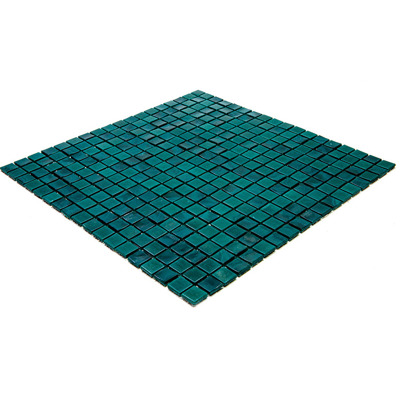 20-pack Skosh 11.6 in. x 11.6 in. Glossy Dark Green Glass Mosaic Wall and Floor Tile (18.69 sq ft/case)