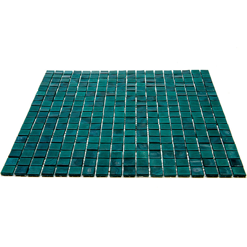 20-pack Skosh 11.6 in. x 11.6 in. Glossy Dark Green Glass Mosaic Wall and Floor Tile (18.69 sq ft/case)