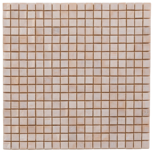 Shimmer Beige 12x12 Glossy Uniform Square Glass Mosaic Tile (20 pack, 18.69 sq ft/case) - Sample