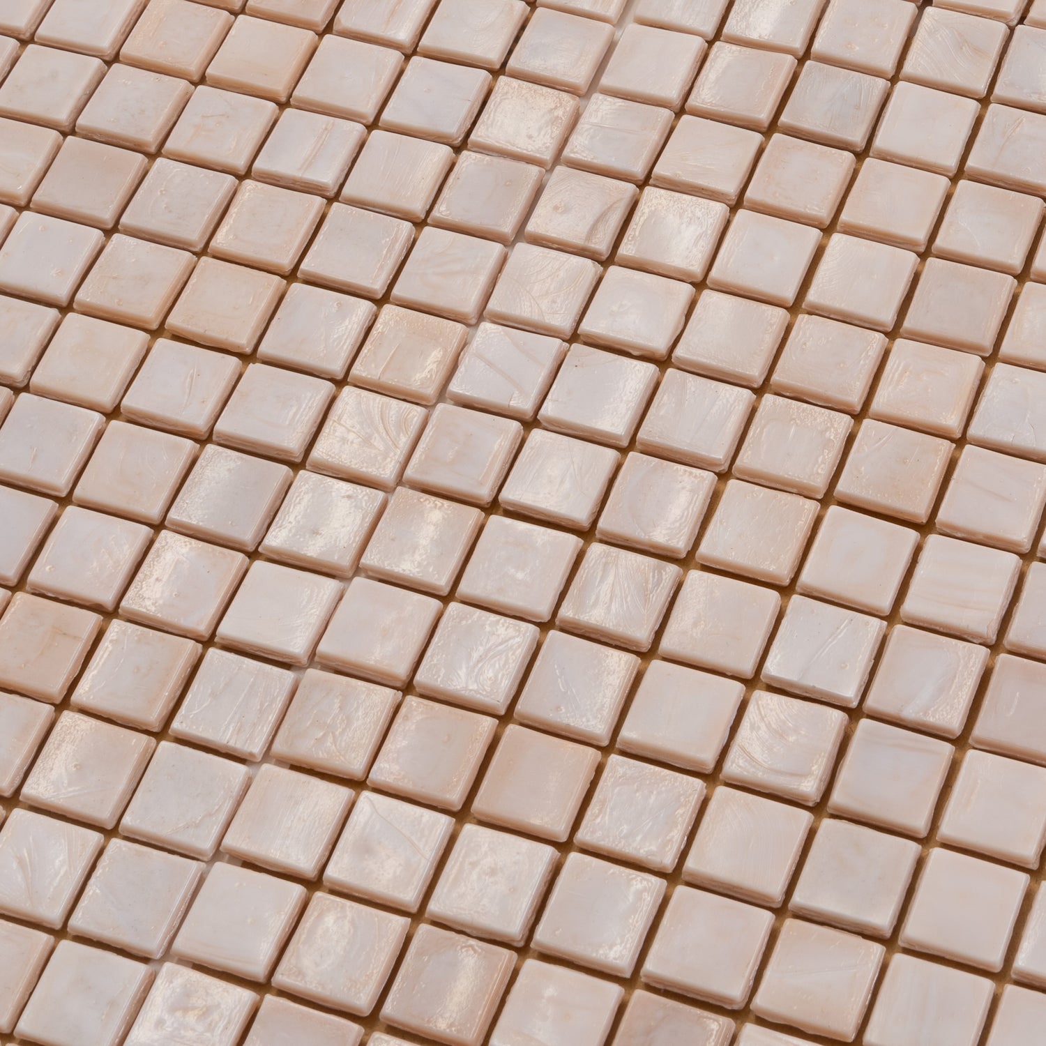 Shimmer Beige 12x12 Glossy Uniform Square Glass Mosaic Tile (20 pack, 18.69 sq ft/case)