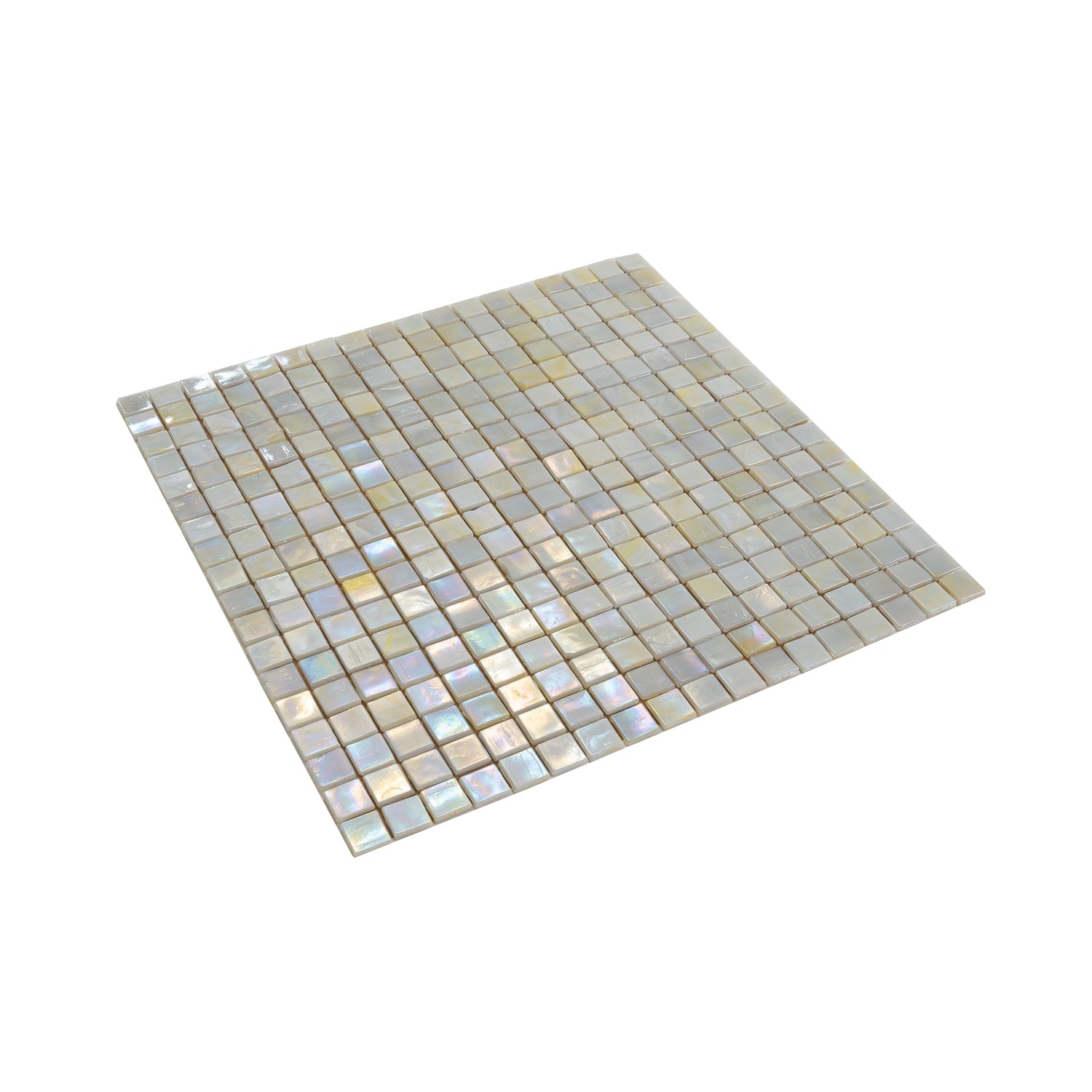 Behr French Beige 12x12 Glossy Uniform Square Glass Mosaic Tile (20 pack, 18.69 sq ft/case) - Sample