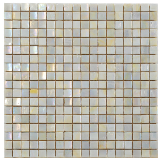 Behr French Beige 12x12 Glossy Uniform Square Glass Mosaic Tile (20 pack, 18.69 sq ft/case) - Sample