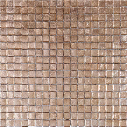 French Beige Glossy Glass Mosaic Tile