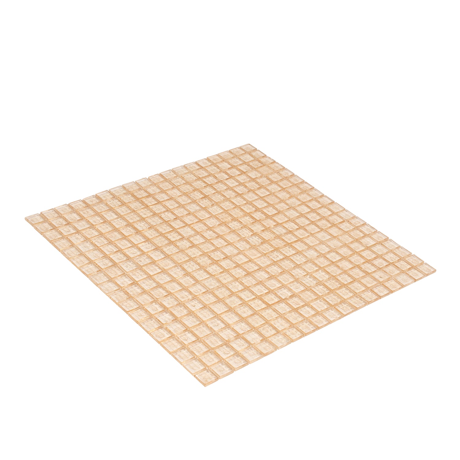 Sample - Light Fawn Beige 12x12 Glossy Uniform Square Glass Mosaic Tile (20 pack, 18.69 sq ft/case)