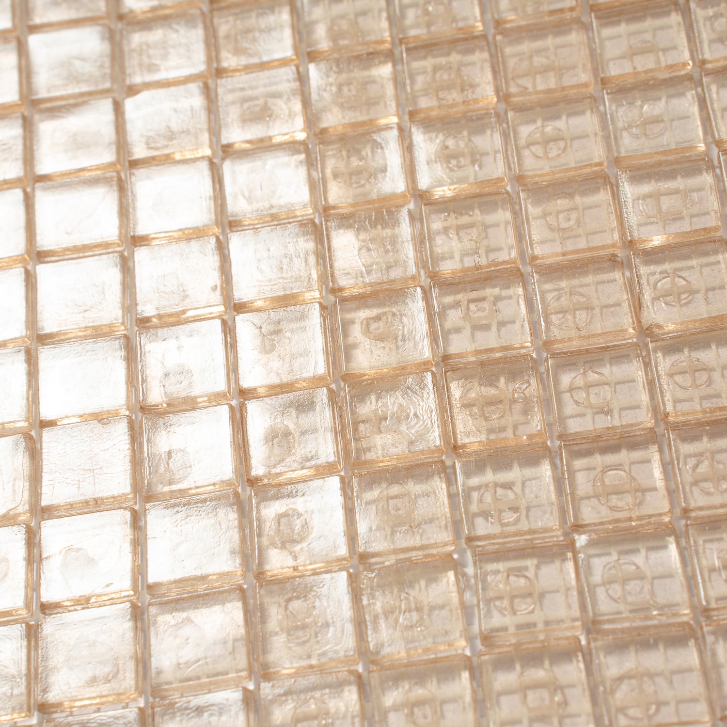 Sample - Light Fawn Beige 12x12 Glossy Uniform Square Glass Mosaic Tile (20 pack, 18.69 sq ft/case)