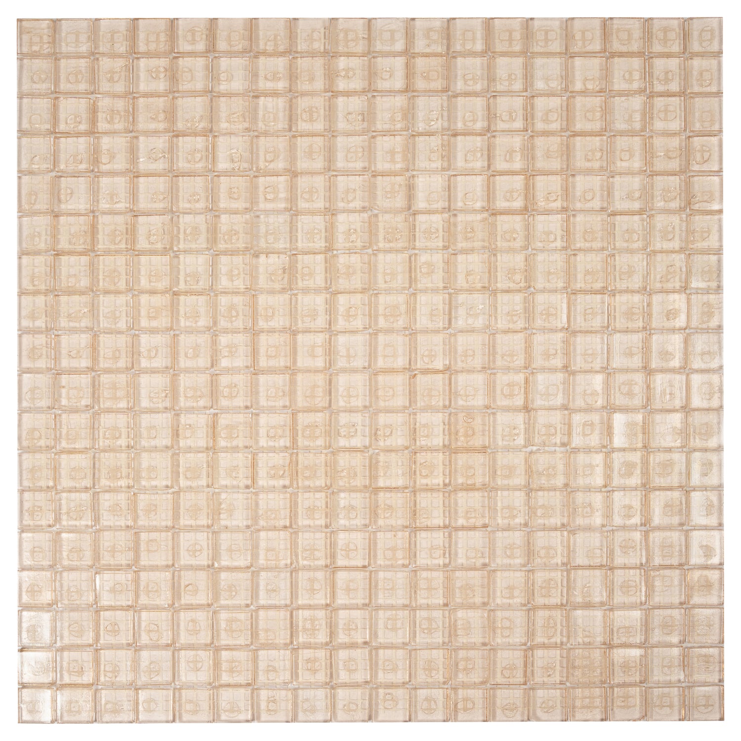 Sample - Light Fawn Beige 12x12 Glossy Uniform Square Glass Mosaic Tile (20 pack, 18.69 sq ft/case)