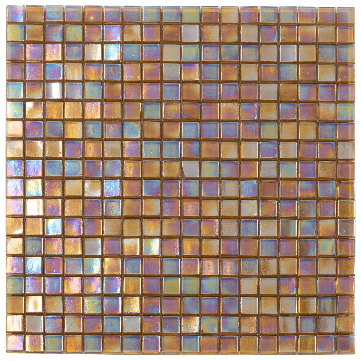 Gold Beige 12x12 Glossy Uniform Square Glass Mosaic Tile (20 pack, 18.69 sq ft/case)