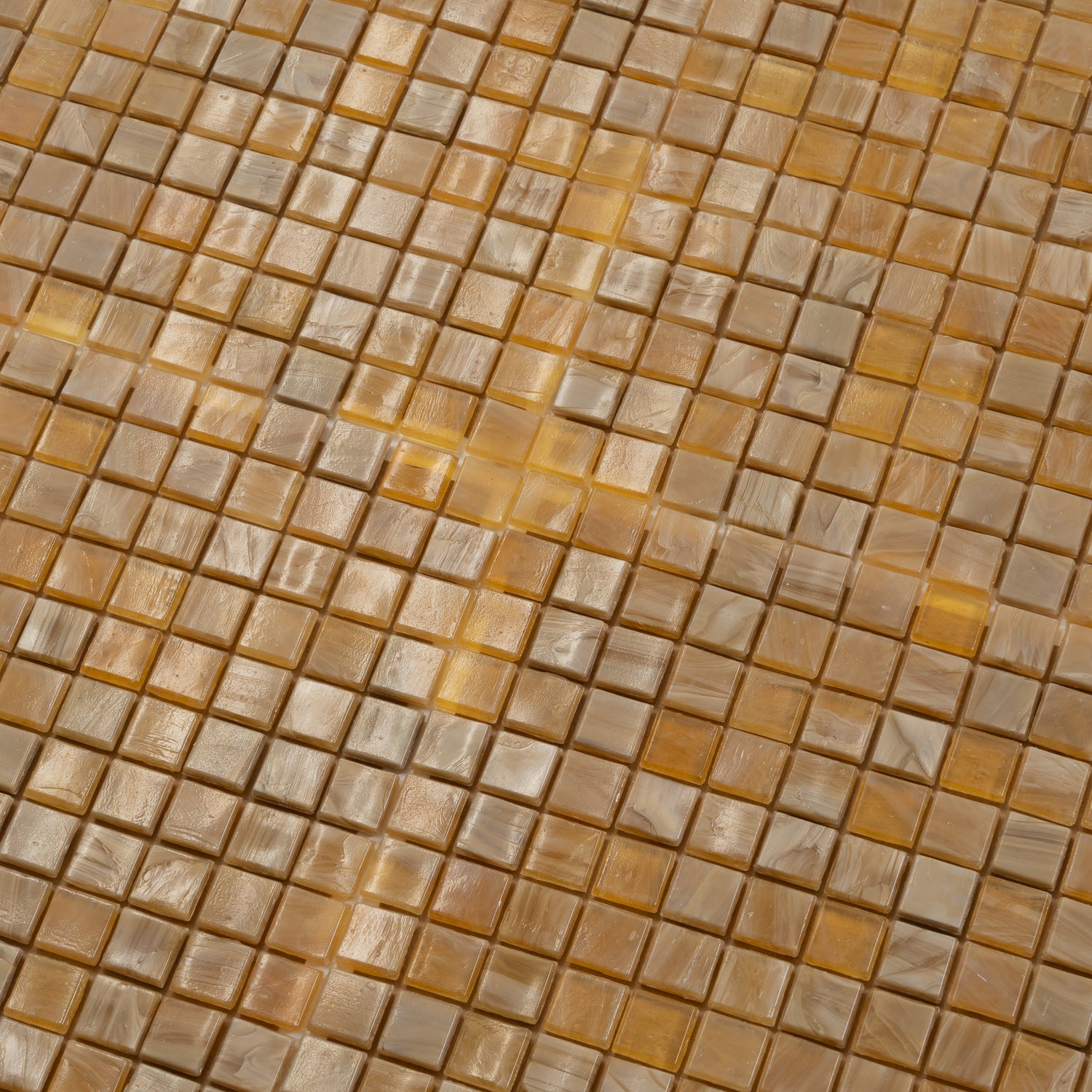Butter Beige 12x12 Glossy Uniform Square Glass Mosaic Tile (20 pack, 18.69 sq ft/case) - Sample