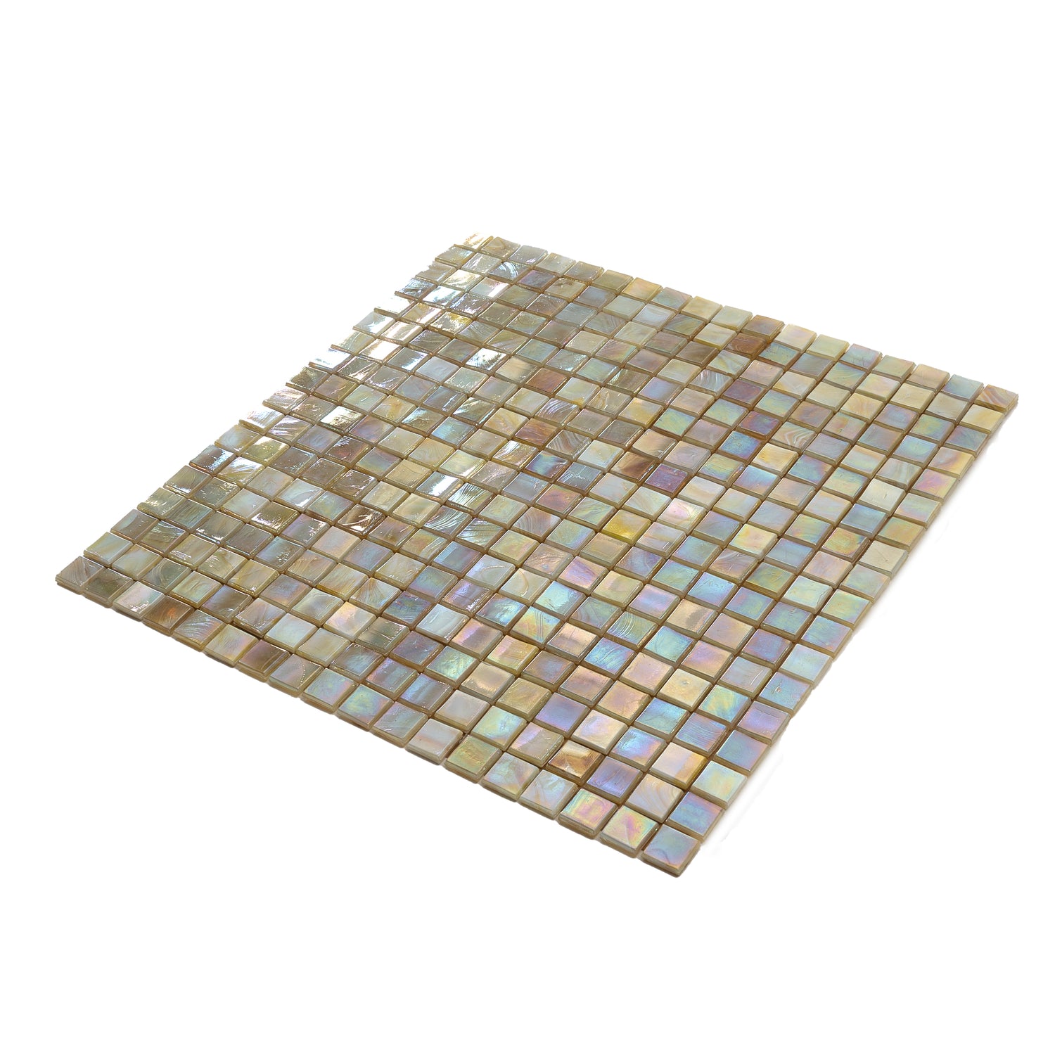 Bisque Beige 12x12 Glossy Uniform Square Glass Mosaic Tile (20 pack, 18.69 sq ft/case) - Sample