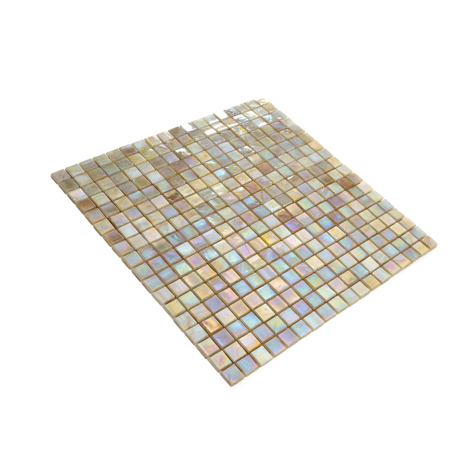 Bisque Beige 12x12 Glossy Uniform Square Glass Mosaic Tile (20 pack, 18.69 sq ft/case) - Sample