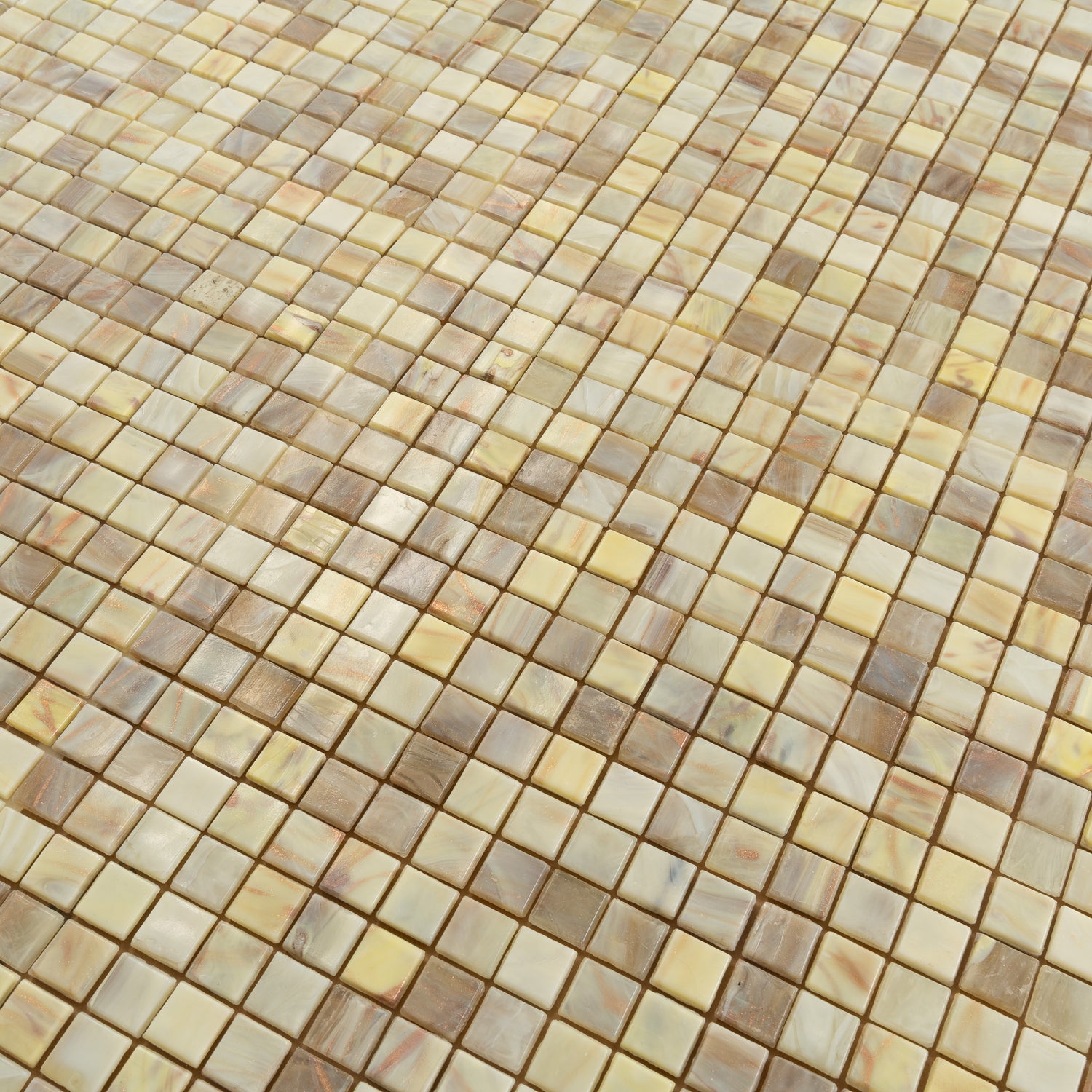 Parchment Beige 12x12 Glossy Uniform Square Glass Mosaic Tile (20 pack, 18.69 sq ft/case) - Sample