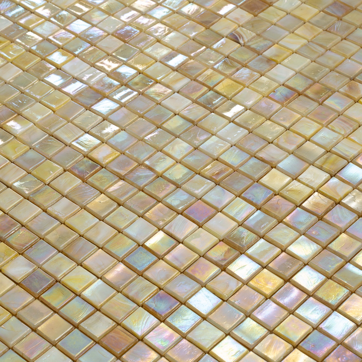 Parchment Beige 12x12 Glossy Uniform Square Glass Mosaic Tile (20 pack, 18.69 sq ft/case) - Sample