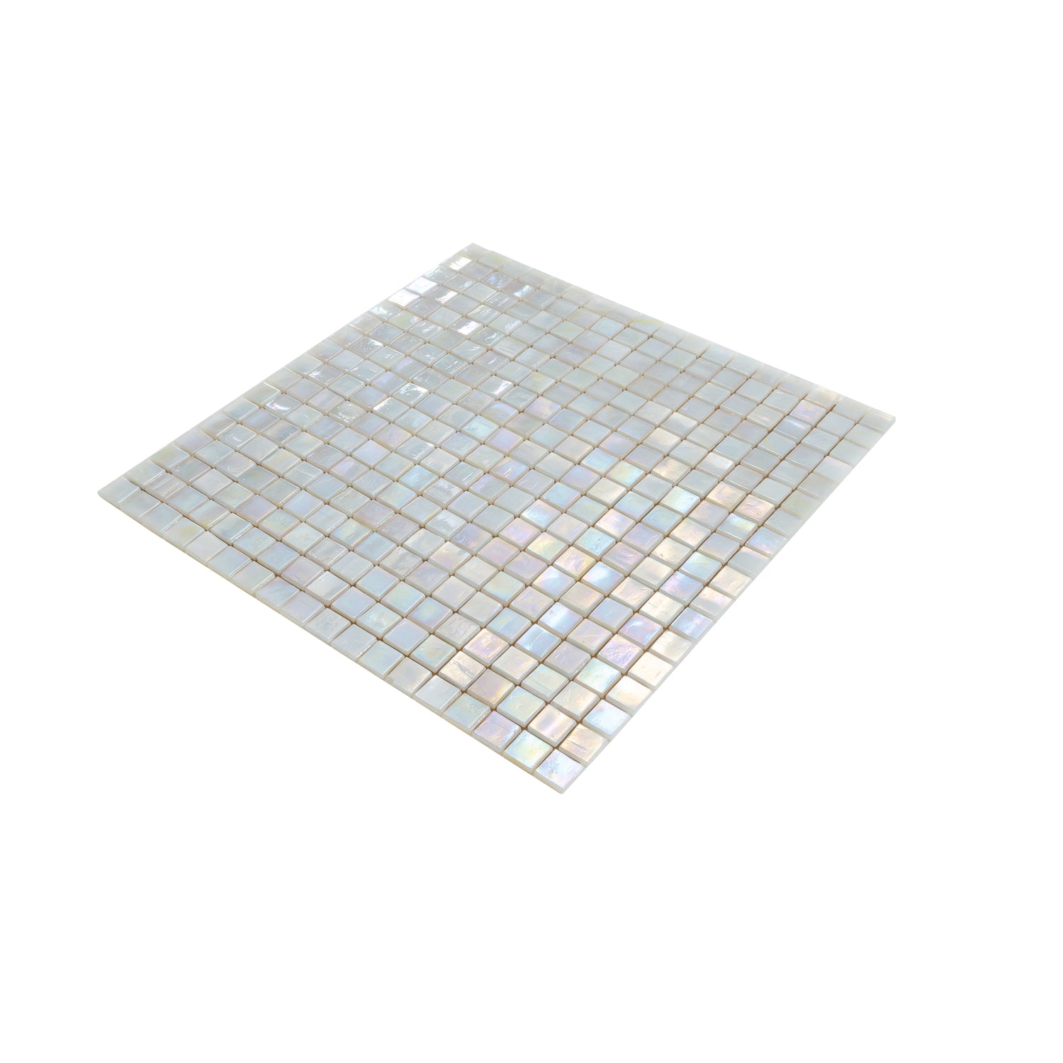 Light Beige 12x12 Glossy Uniform Square Glass Mosaic Tile (20 pack, 18.69 sq ft/case) - Sample