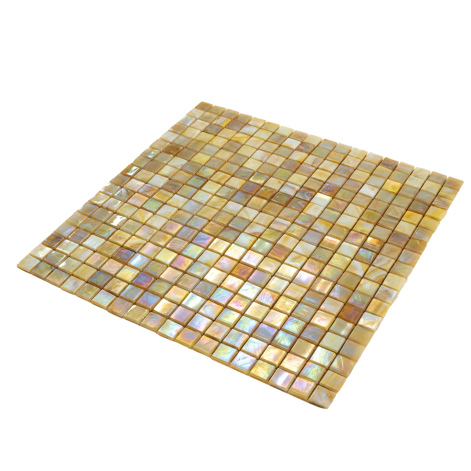 Sentimental Beige 12x12 Glossy Uniform Square Glass Mosaic Tile (20 pack, 18.69 sq ft/case) - Sample