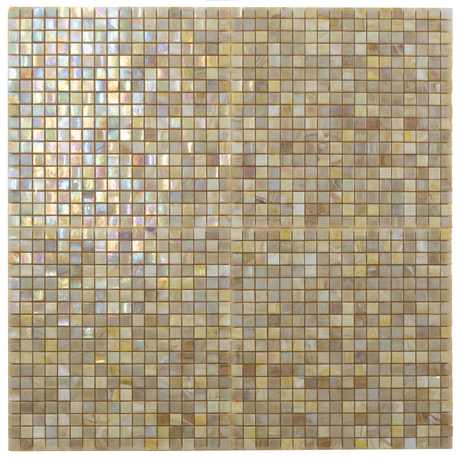 Sentimental Beige 12x12 Glossy Uniform Square Glass Mosaic Tile (20 pack, 18.69 sq ft/case) - Sample