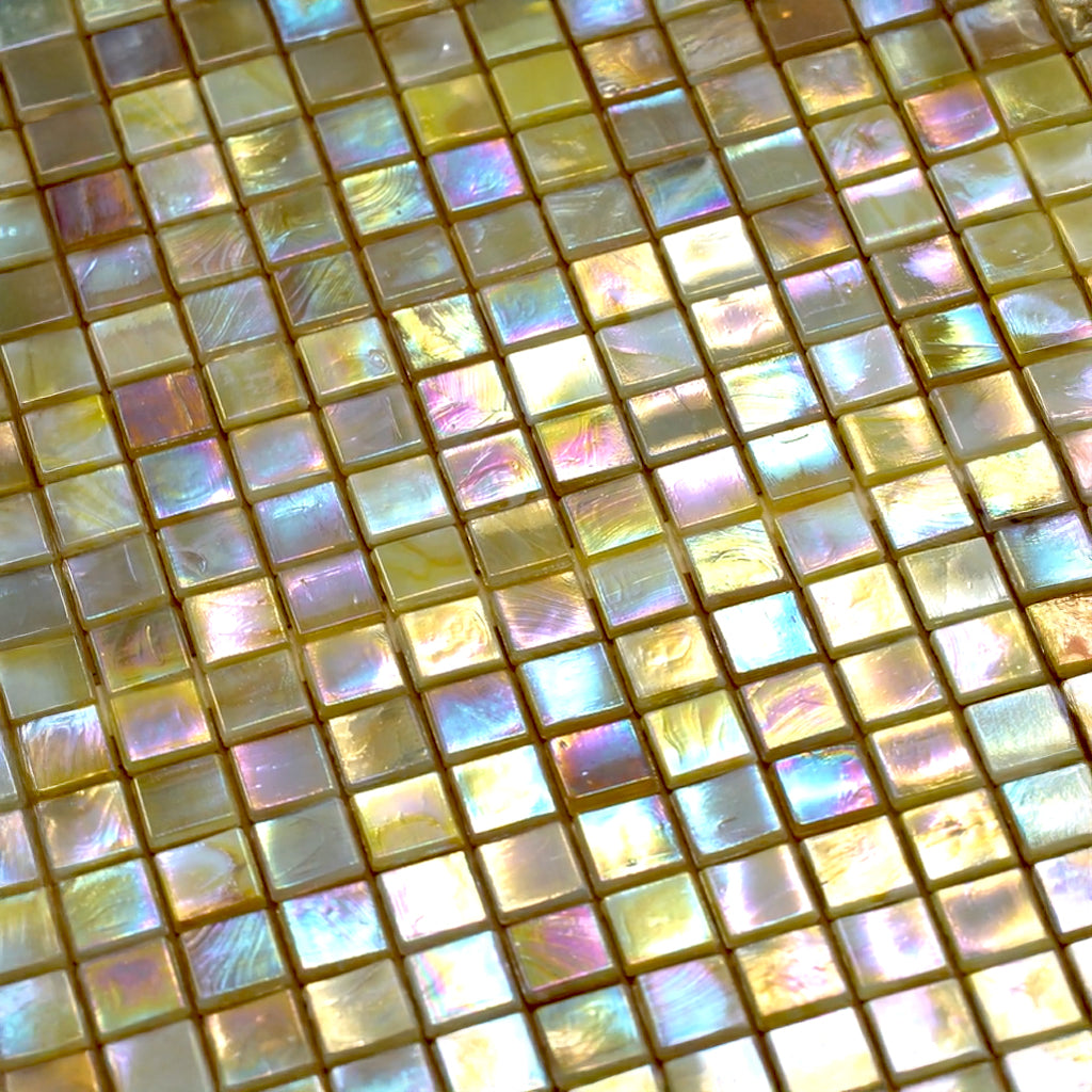 Sentimental Beige 12x12 Glossy Uniform Square Glass Mosaic Tile (20 pack, 18.69 sq ft/case) - Sample