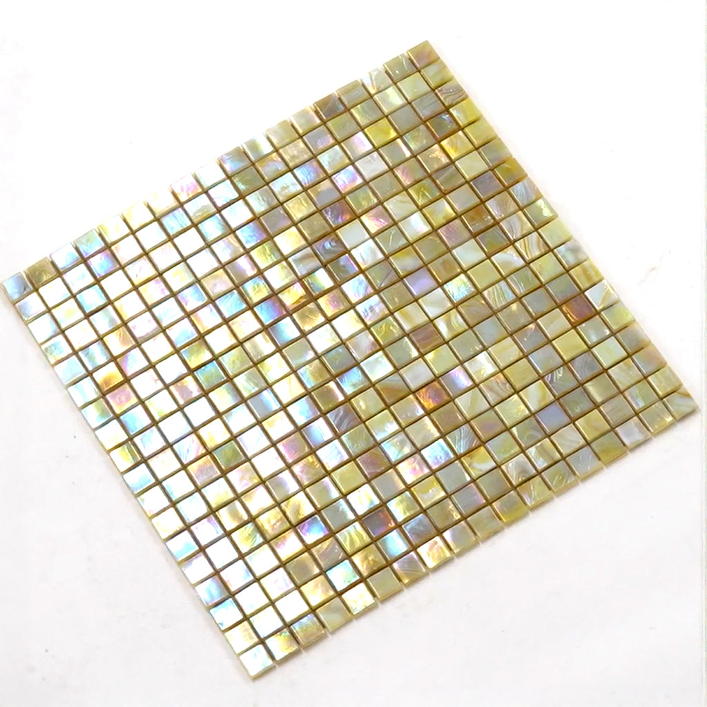 Sentimental Beige 12x12 Glossy Uniform Square Glass Mosaic Tile (20 pack, 18.69 sq ft/case) - Sample