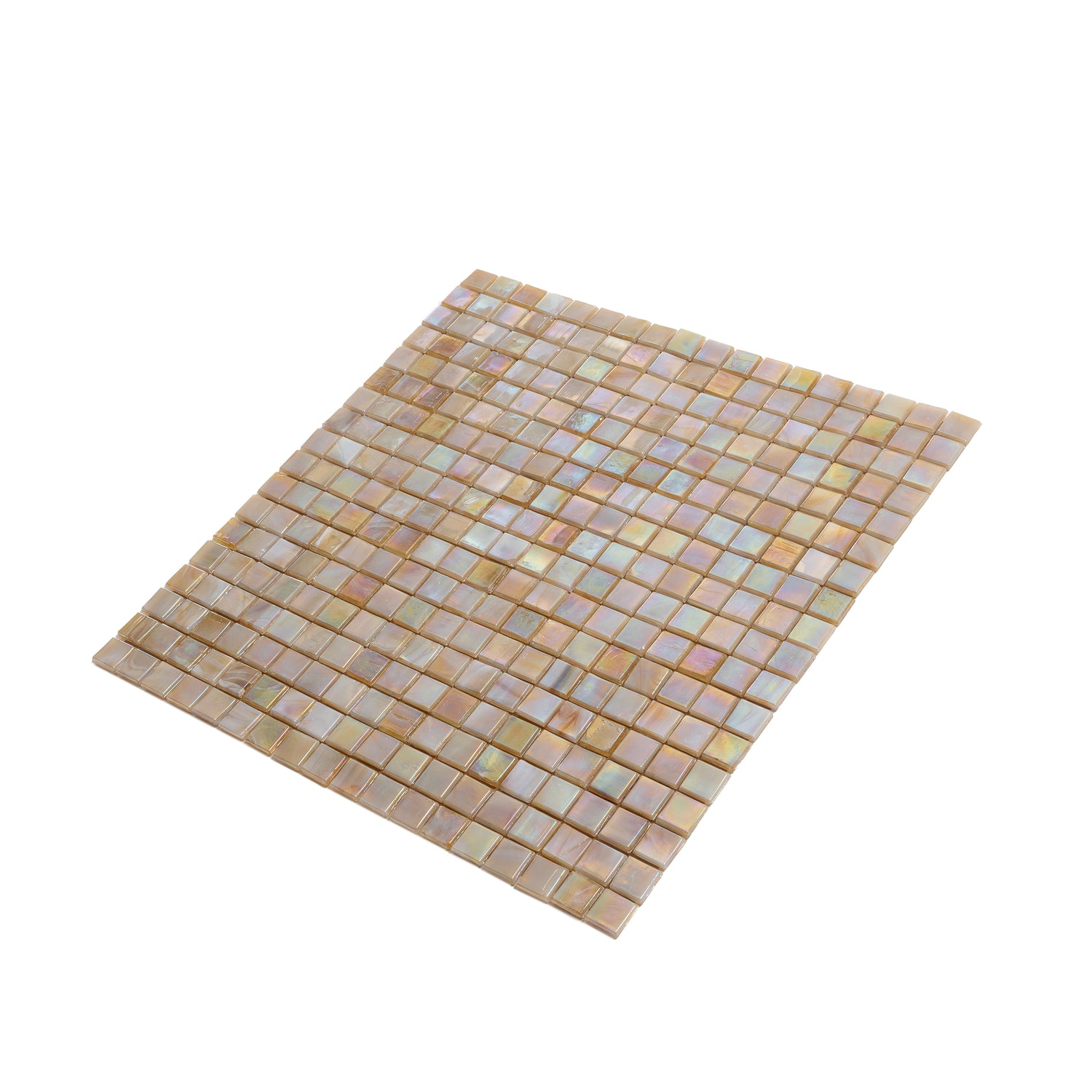 Caramel Beige 12x12 Glossy Uniform Square Glass Mosaic Tile (20 pack, 18.69 sq ft/case) - Sample