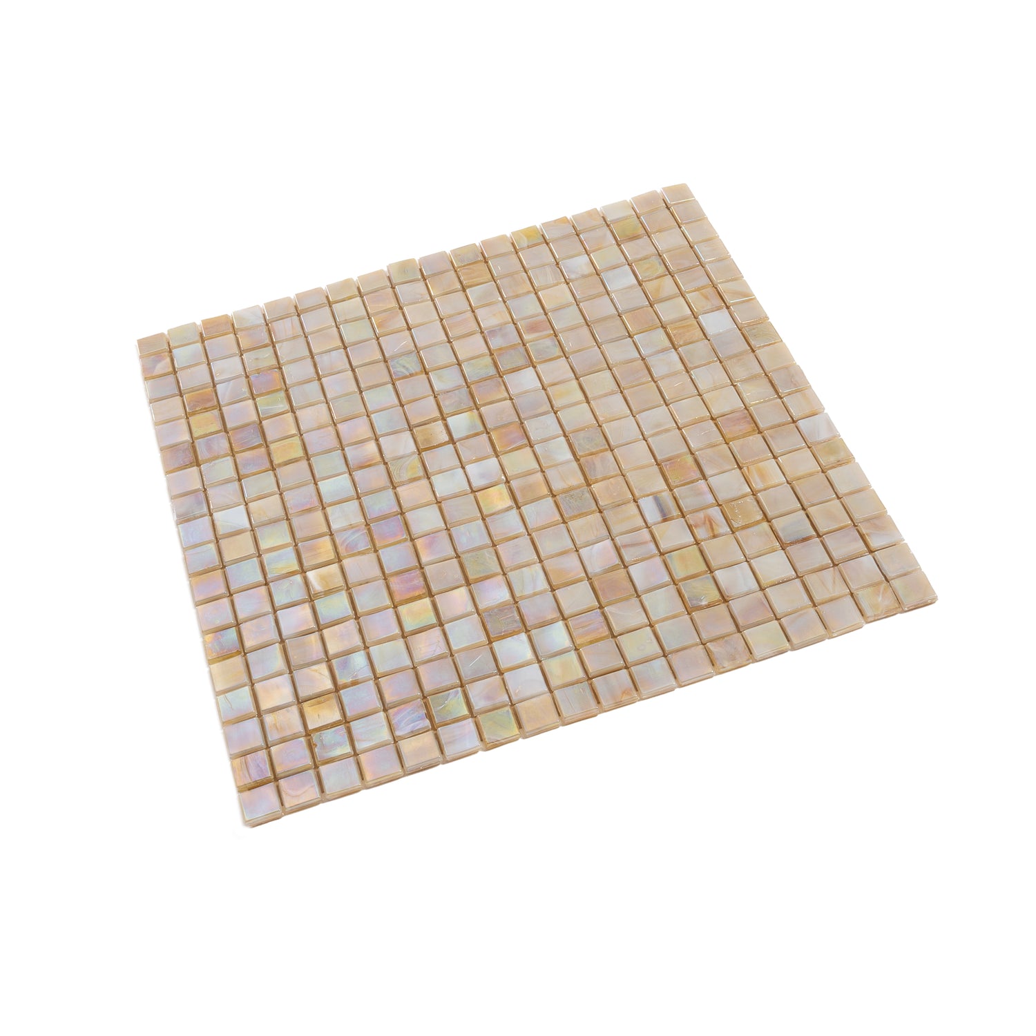 Caramel Beige 12x12 Glossy Uniform Square Glass Mosaic Tile (20 pack, 18.69 sq ft/case) - Sample
