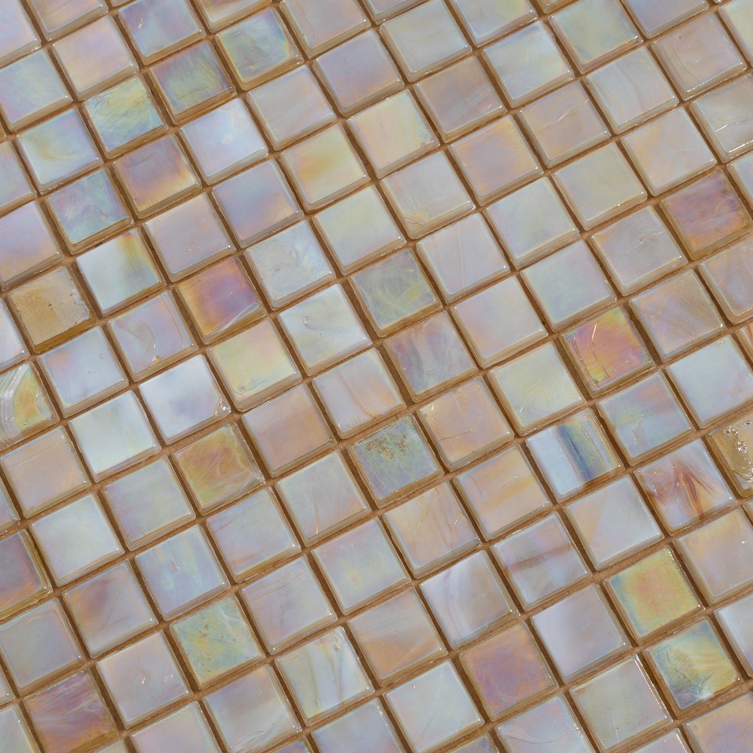 Caramel Beige 12x12 Glossy Uniform Square Glass Mosaic Tile (20 pack, 18.69 sq ft/case) - Sample