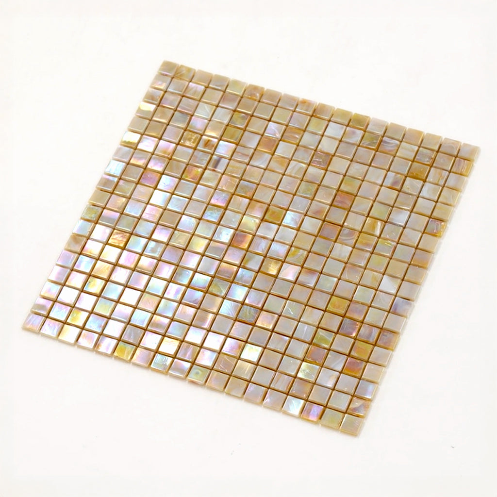 Caramel Beige 12x12 Glossy Uniform Square Glass Mosaic Tile (20 pack, 18.69 sq ft/case) - Sample