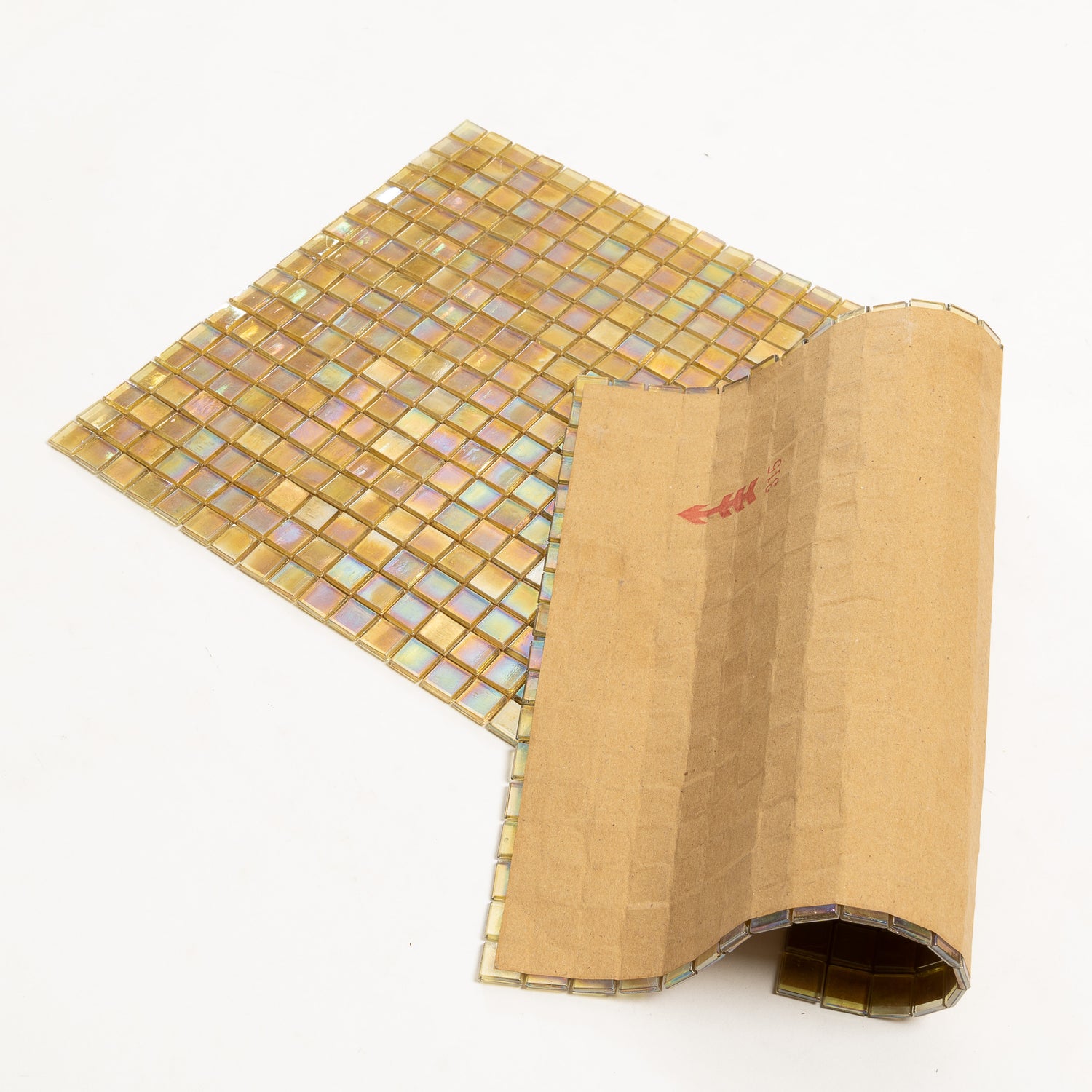 Light Shimmer Beige 12x12 Glossy Uniform Square Glass Mosaic Tile (20 pack, 18.69 sq ft/case)