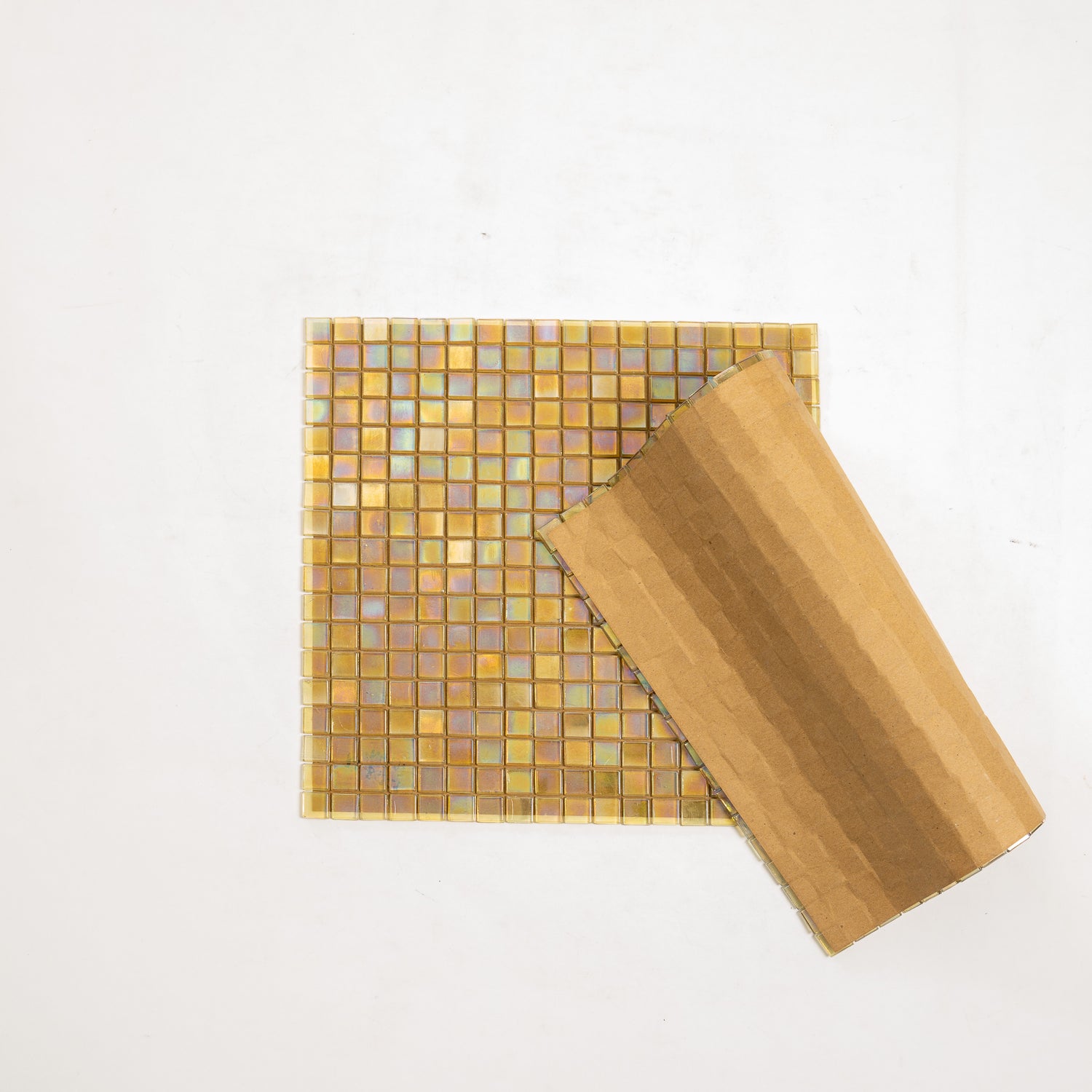 Light Shimmer Beige 12x12 Glossy Uniform Square Glass Mosaic Tile (20 pack, 18.69 sq ft/case)