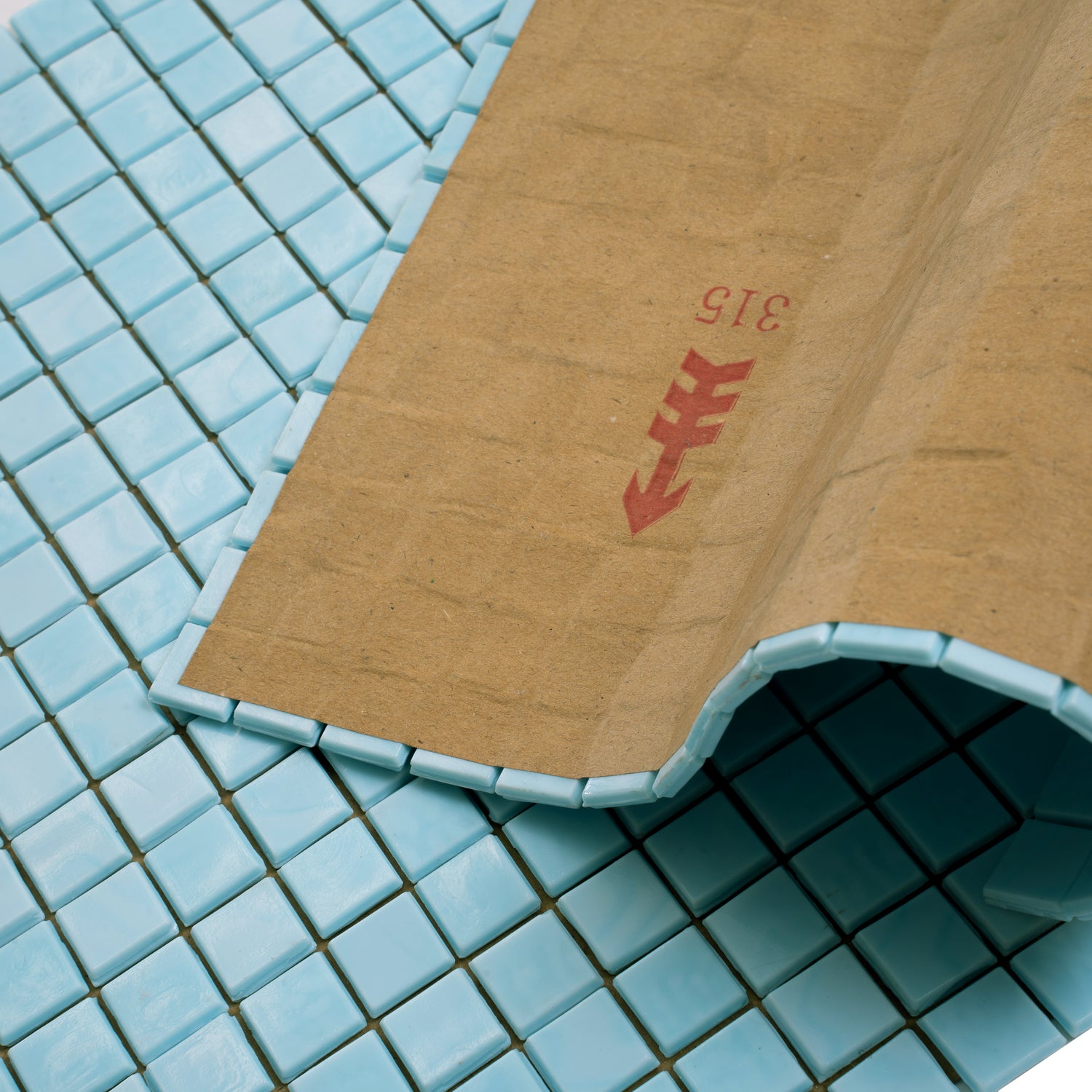 Sky Blue 12x12 Glossy Uniform Square Glass Mosaic Tile (20 pack, 18.69 sq ft/case) - Sample