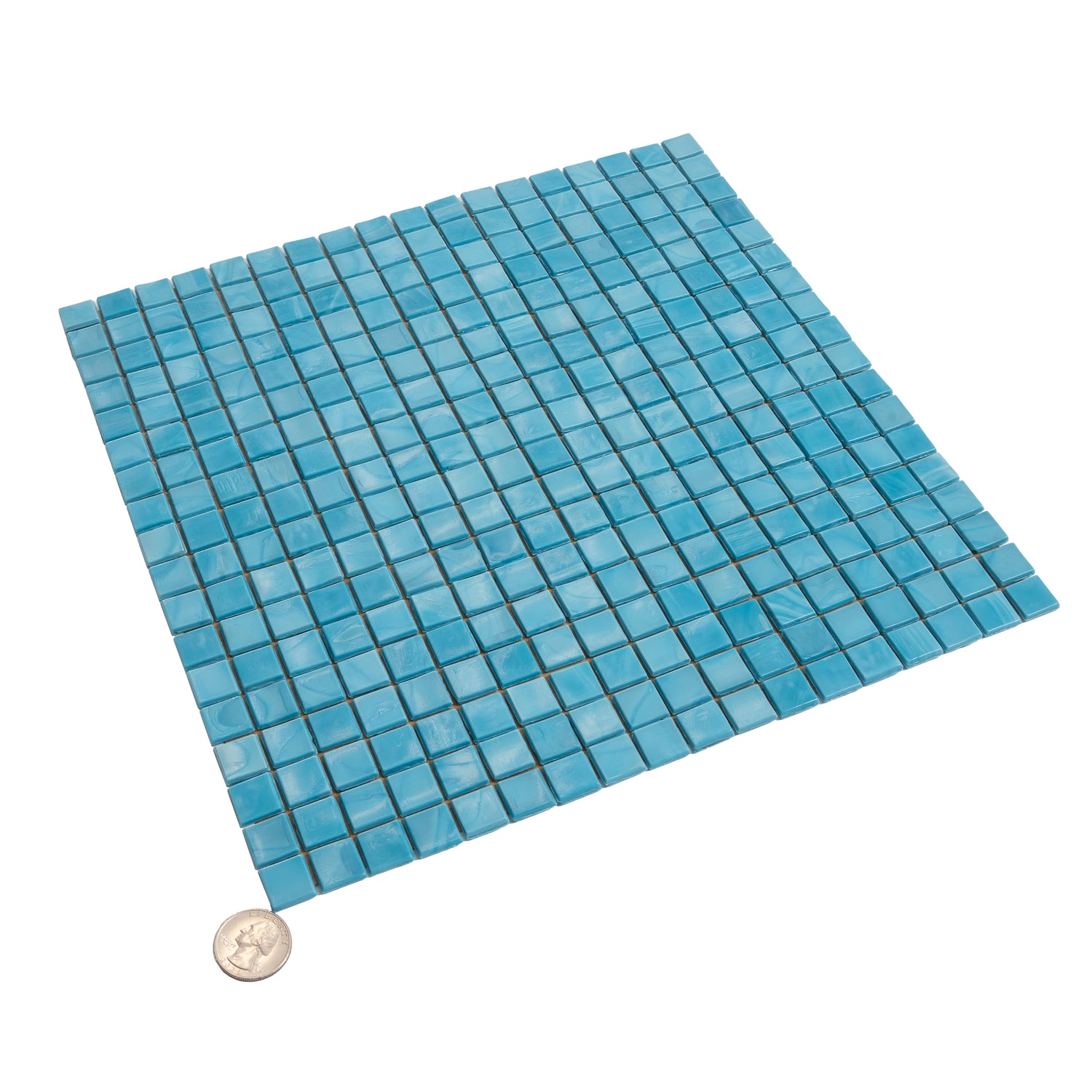 Cerulean Blue 12x12 Uniform Square Glossy Glass Mosaic Tile (20 pack, 18.69 sq ft/case) - Sample