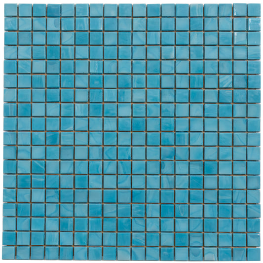 Cerulean Blue 12x12 Uniform Square Glossy Glass Mosaic Tile (20 pack, 18.69 sq ft/case) - Sample