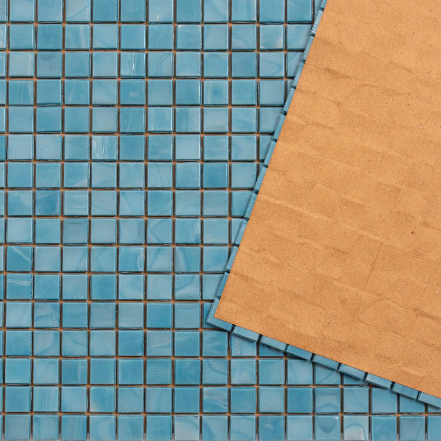 Cerulean Blue 12x12 Uniform Square Glossy Glass Mosaic Tile (20 pack, 18.69 sq ft/case) - Sample
