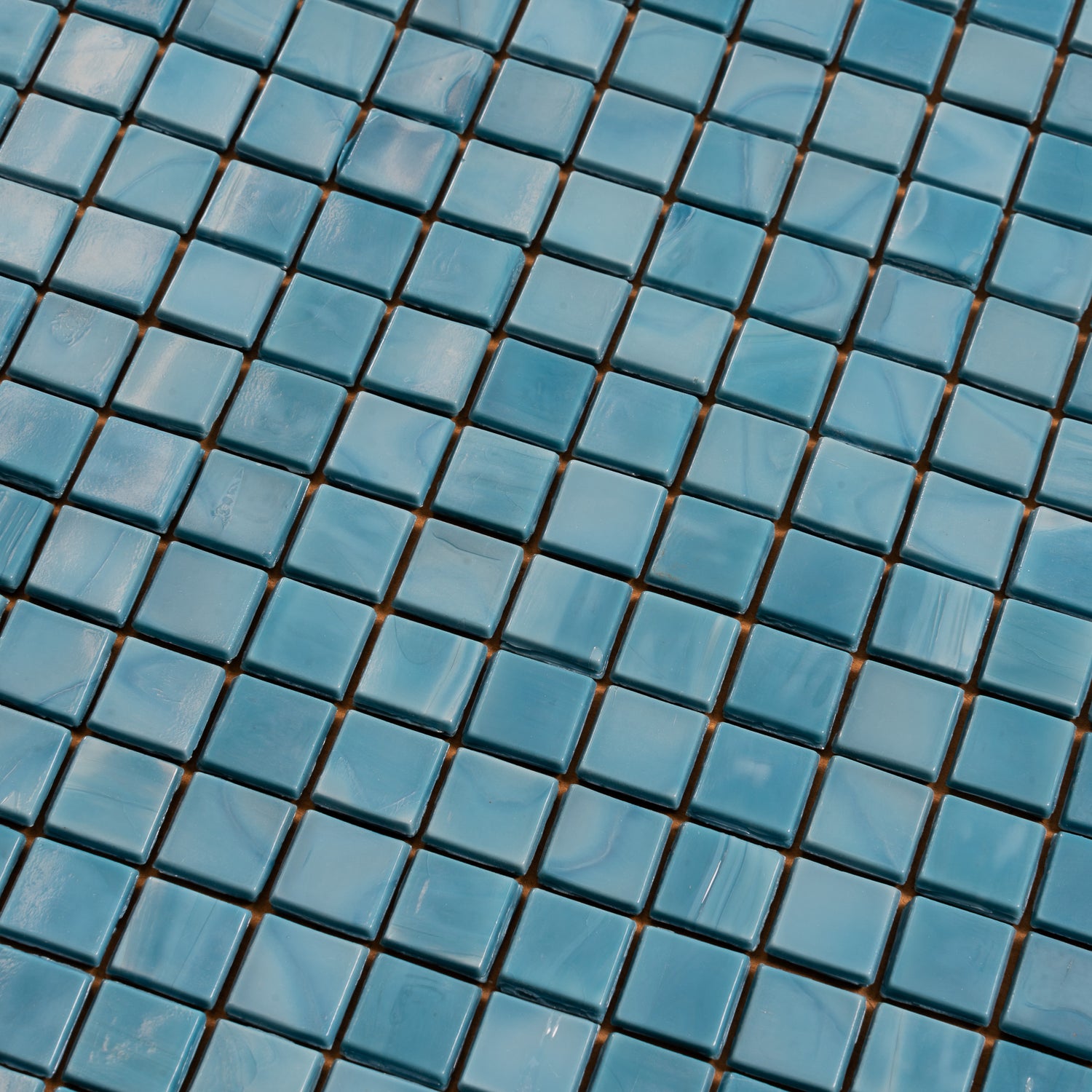 Cerulean Blue 12x12 Uniform Square Glossy Glass Mosaic Tile (20 pack, 18.69 sq ft/case) - Sample
