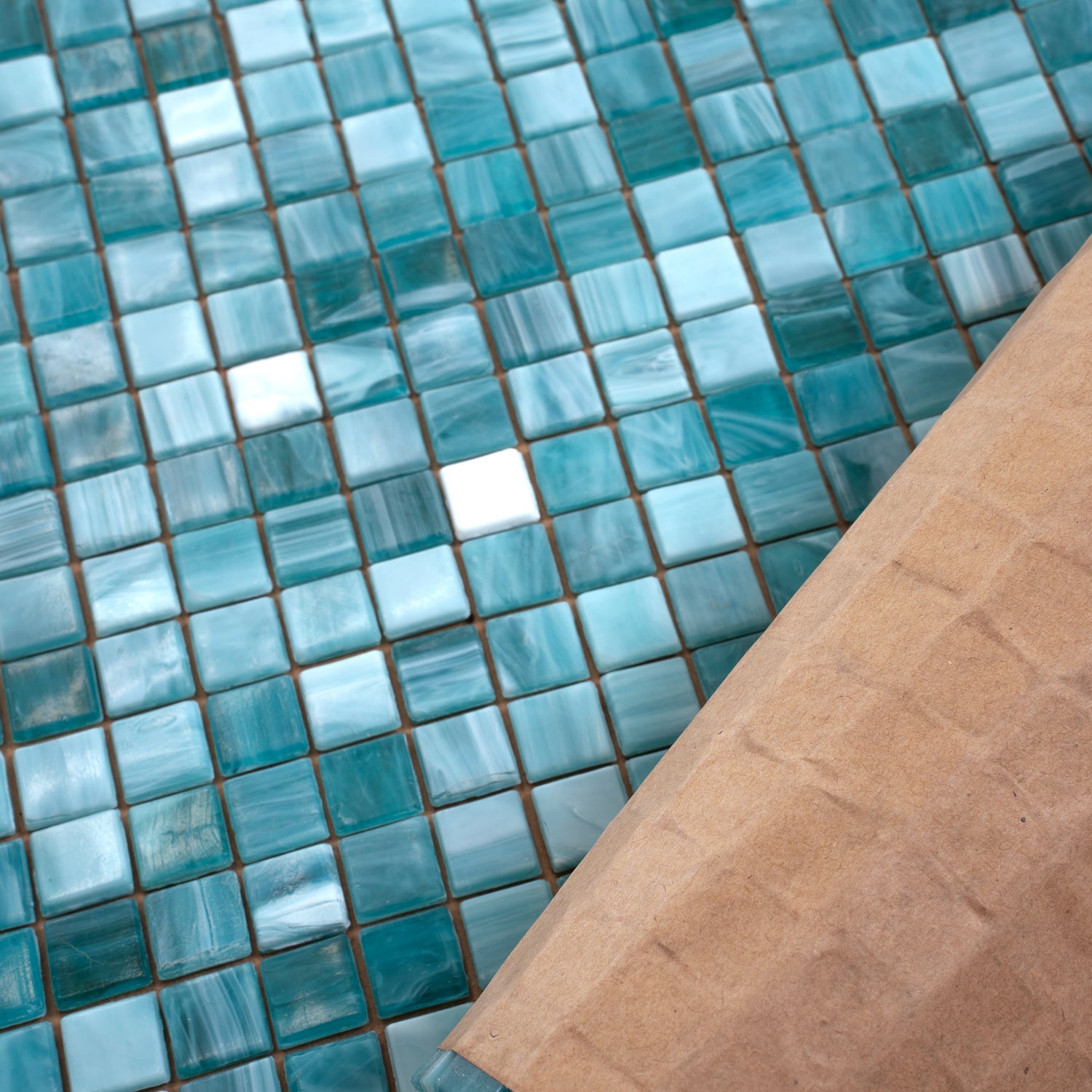 Arctic Blue 12x12 Glossy Uniform Square Glass Mosaic Tile (20 pack, 18.69 sq ft/case) - Sample