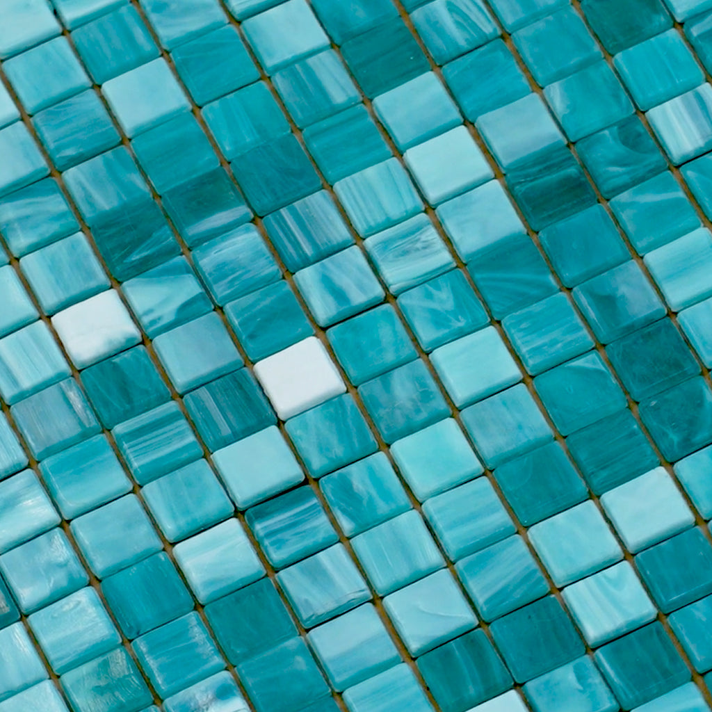 Arctic Blue 12x12 Glossy Uniform Square Glass Mosaic Tile (20 pack, 18.69 sq ft/case) - Sample