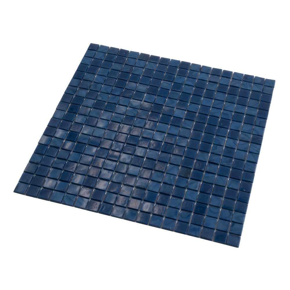 20-pack Skosh 11.6 in. x 11.6 in. Glossy Navy Blue Glass Mosaic Wall and Floor Tile (18.69 sq ft/case)