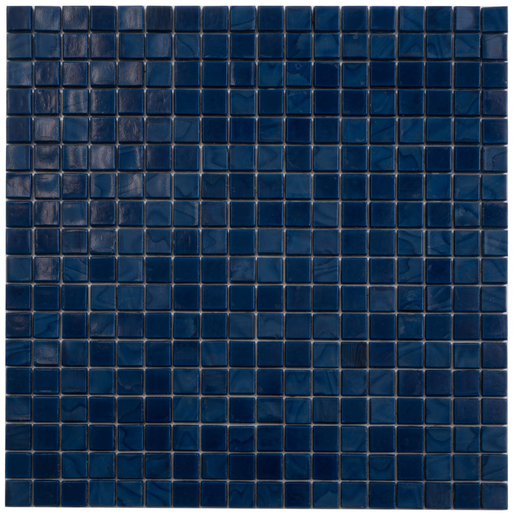 20-pack Skosh 11.6 in. x 11.6 in. Glossy Navy Blue Glass Mosaic Wall and Floor Tile (18.69 sq ft/case)