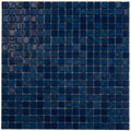 Sample - Navy Blue 12x12 Glossy Uniform Square Glass Mosaic Tile (20 pack, 18.69 sq ft/case)
